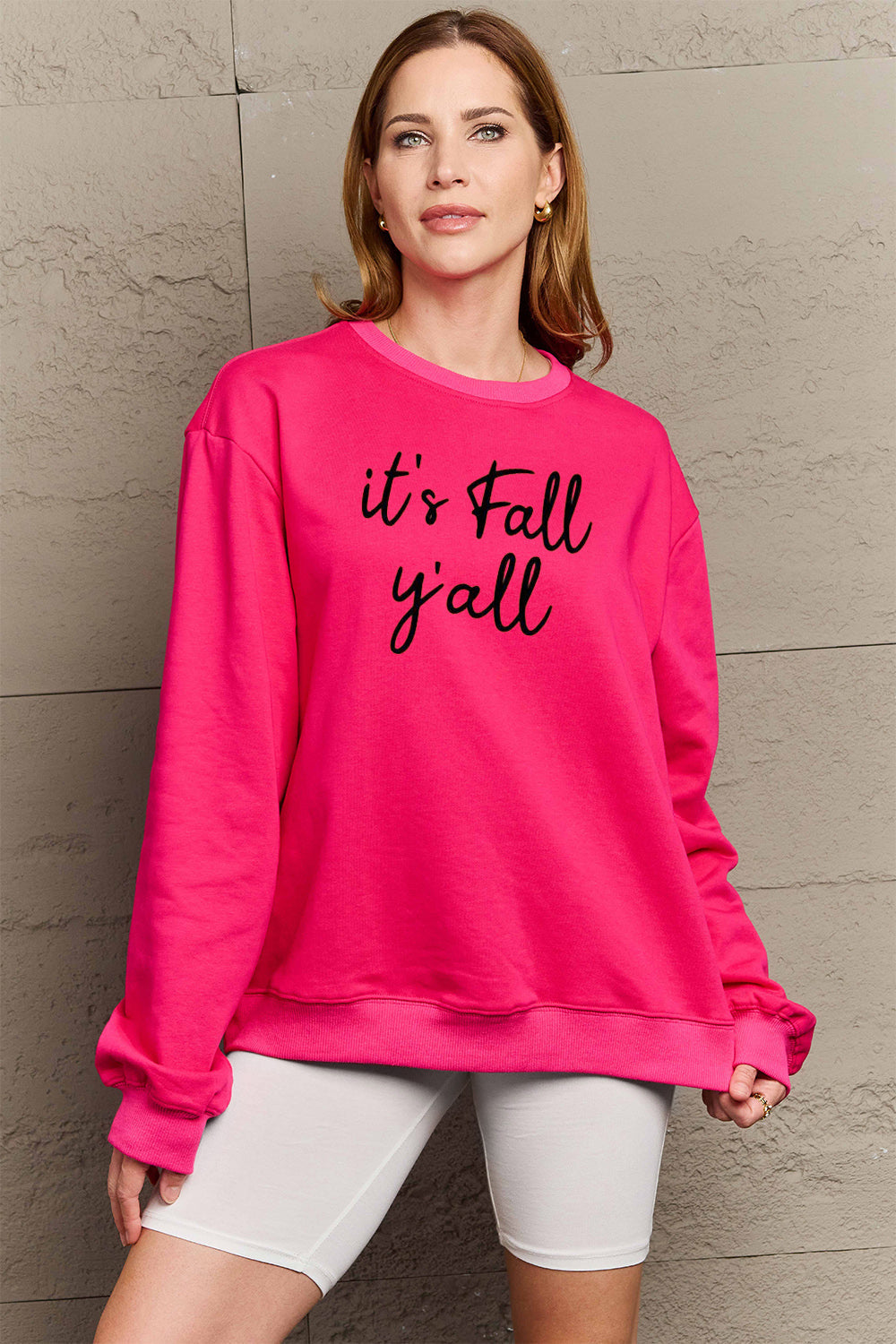 Full Size IT'S FALL Y'ALL Graphic Sweatshirt