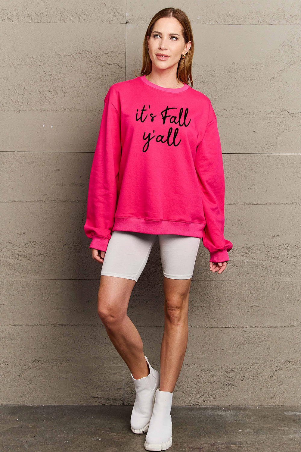 Full Size IT'S FALL Y'ALL Graphic Sweatshirt