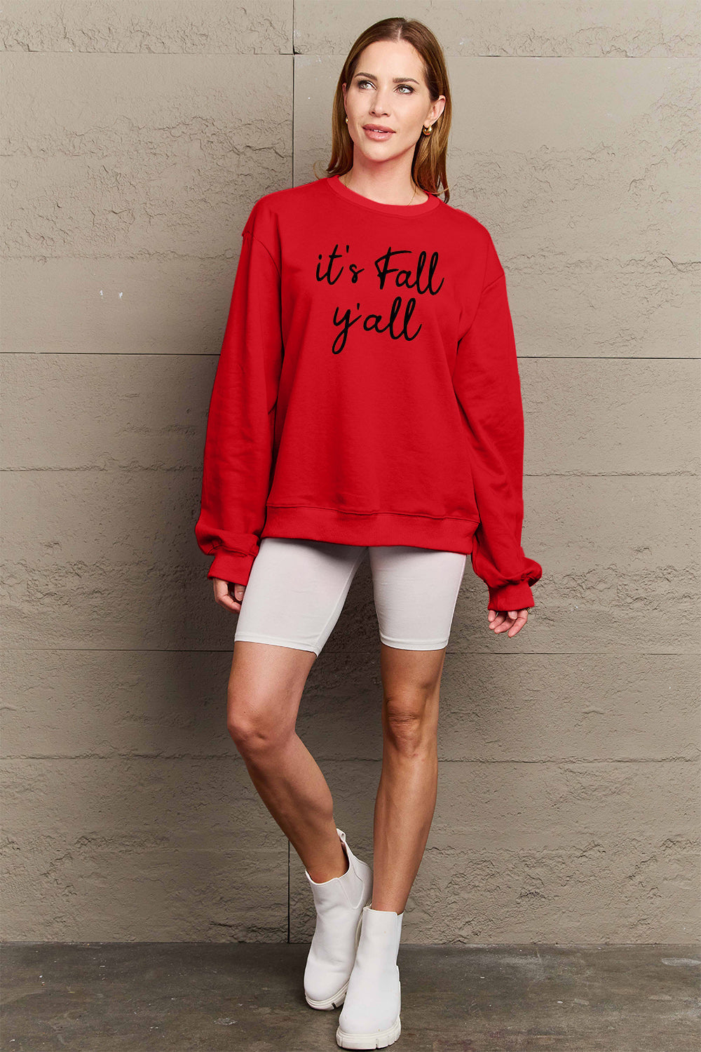 Full Size IT'S FALL Y'ALL Graphic Sweatshirt