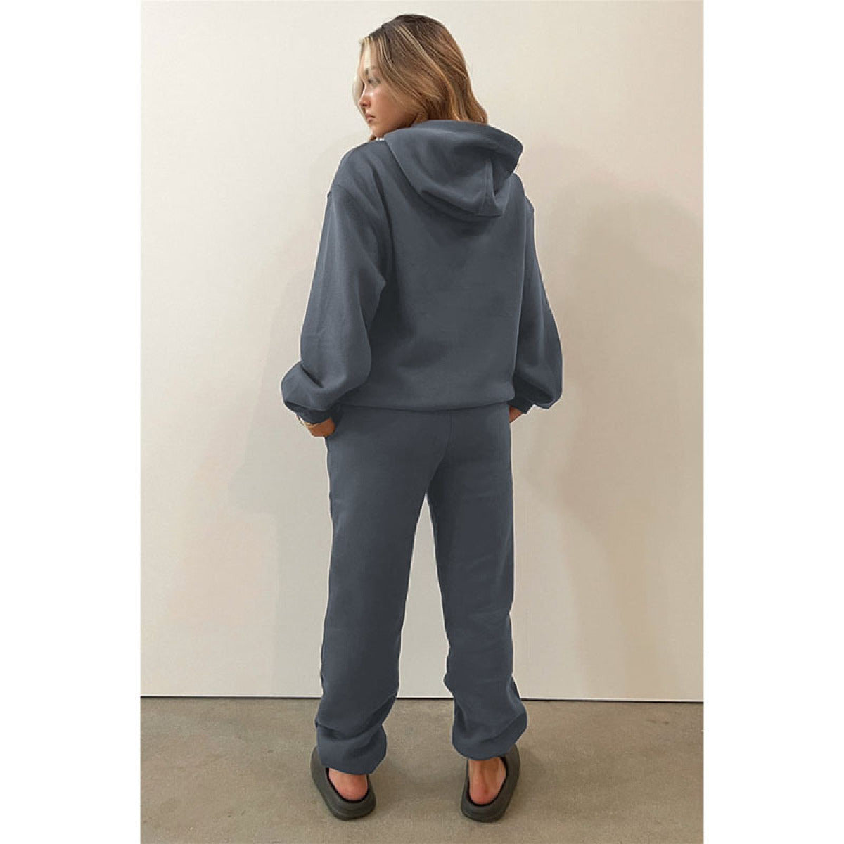 Pullover Long-Sleeved Hoodie & Tie Pocket Pants Sets