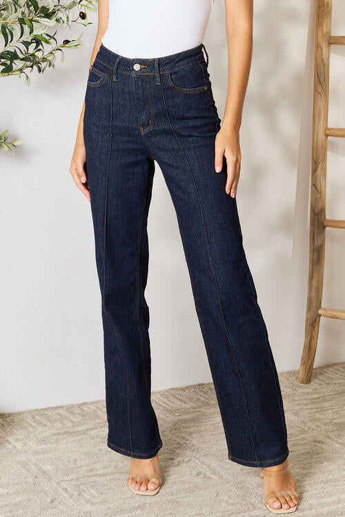 Full Size High Waist Wide Leg Jeans