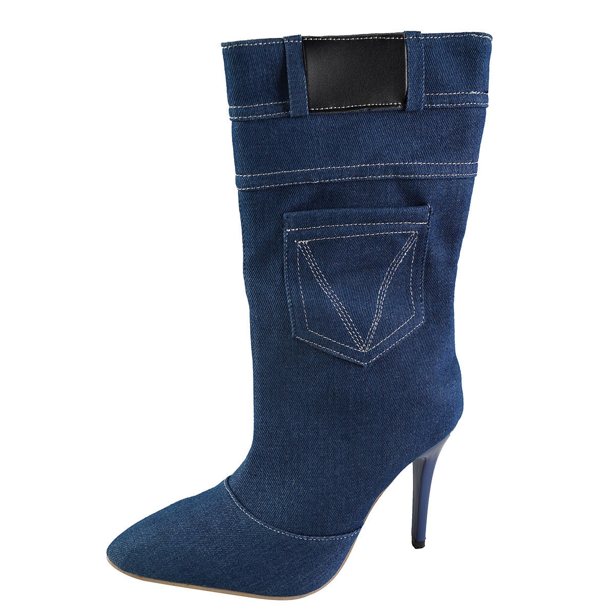 The Denim Stiletto Boot