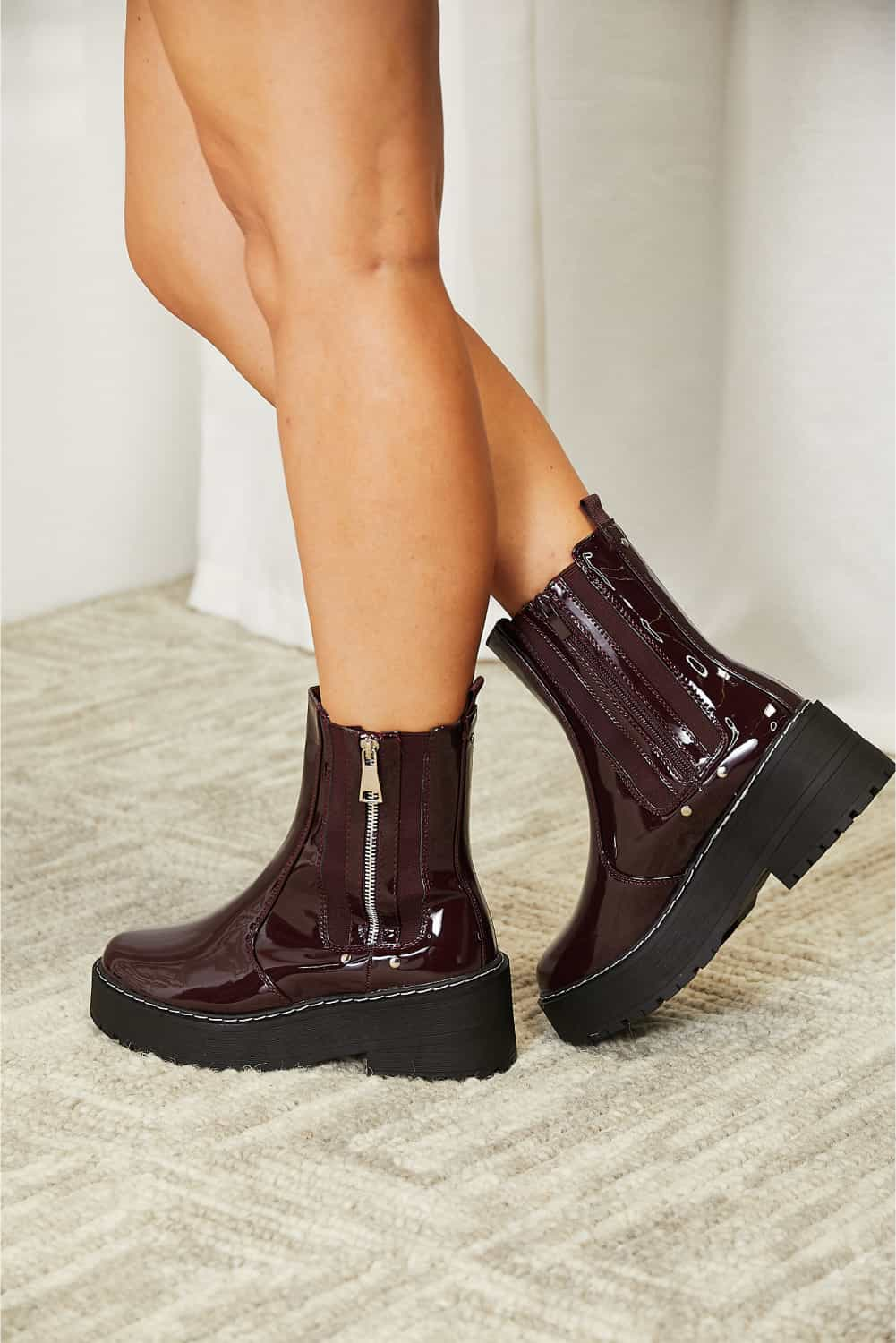 May She Rise Side Zip Platform Boots