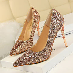 Debut Sequined Heels