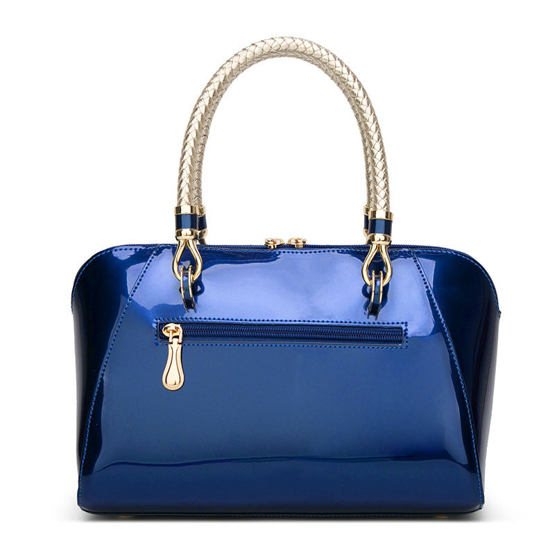 Shiny One-shoulder Diagonal Handbag