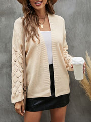 Openwork Dropped Shoulder Cardigan