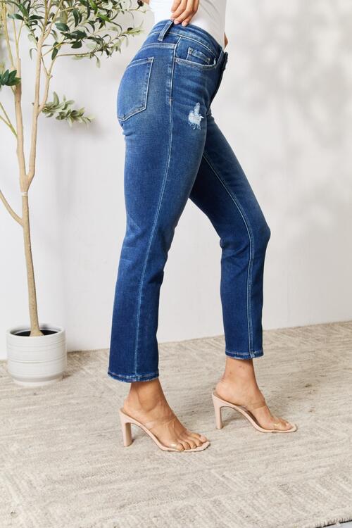 Melody Distressed Cropped Jeans