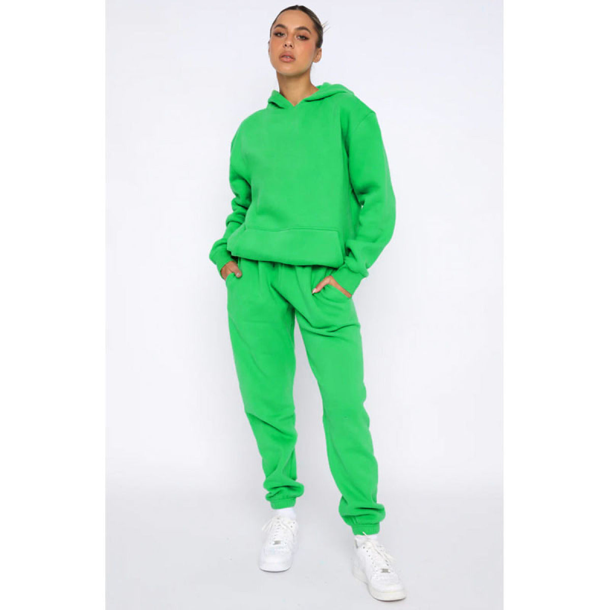 Pullover Long-Sleeved Hoodie & Tie Pocket Pants Sets