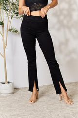 Look This Way Slit Bootcut Jeans