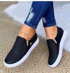 Women's Side Zipper Sneakers