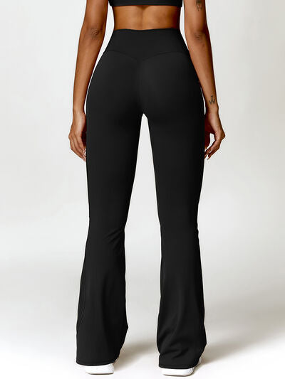 Twisted High Waist Active Pants with Pockets