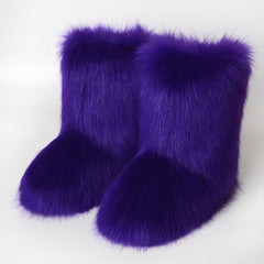 Made Ya Look Faux Fox Fur Boots