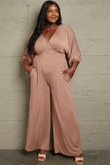 Full Size Smocking Waist Jumpsuit