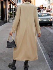 Collared Neck Button Front Trench Coat