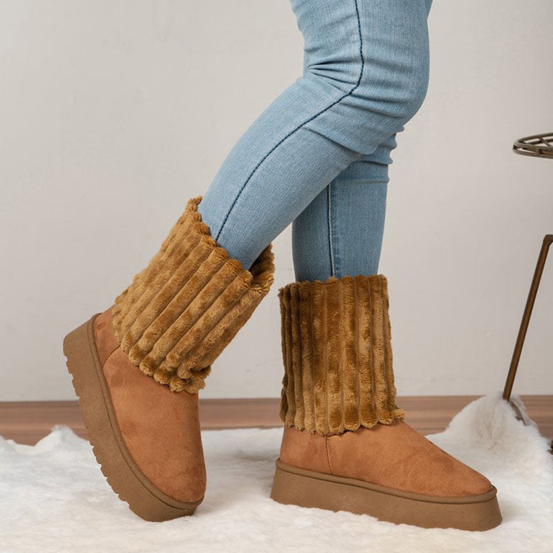 Pom Furry Cotton Boots