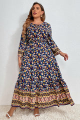 Bohemian Round Neck Maxi Dress