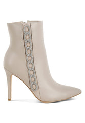 Kalina Rhinestones Chain Detail Boots