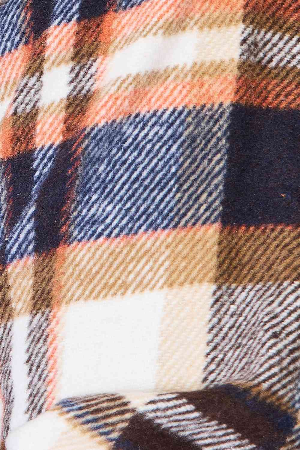 Grateful Plaid Button Front Shirt Jacket