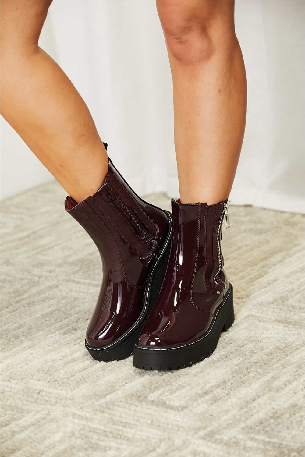 May She Rise Side Zip Platform Boots