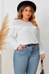 Captivating Ruffled Round Neck Long Sleeve Blouse