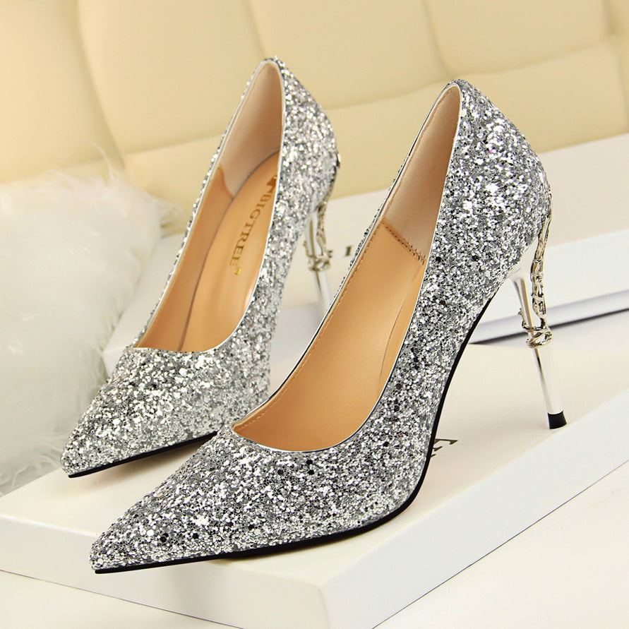 Debut Sequined Heels