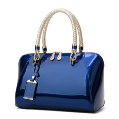 Shiny One-shoulder Diagonal Handbag