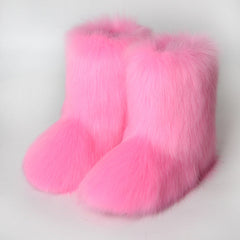 Made Ya Look Faux Fox Fur Boots