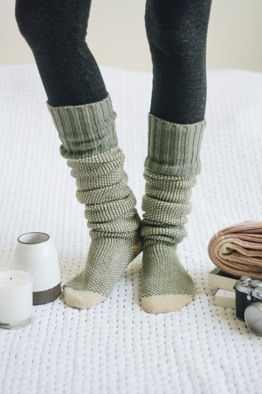 Knee High Knitted Lounge Socks