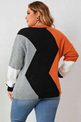 Juliette Color Block Round Neck Knit Top