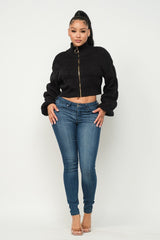 Michelin Sweater Top W/ Front Zipper