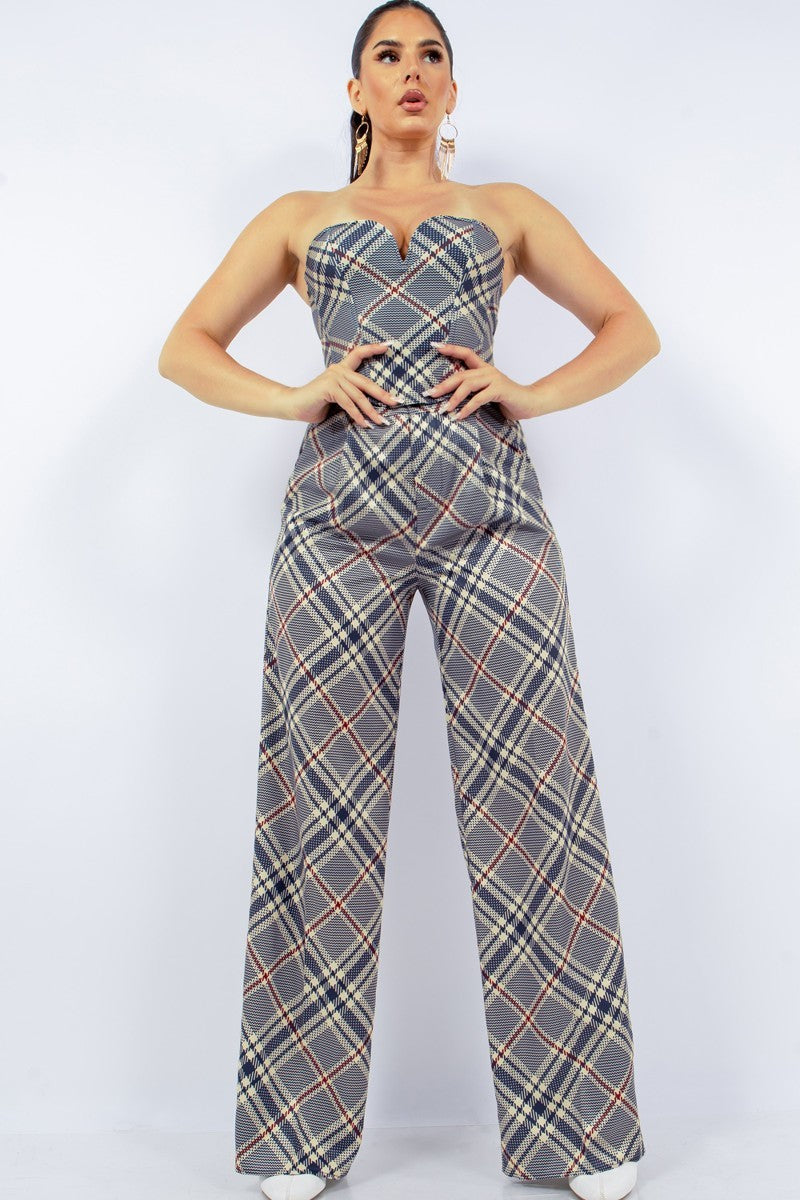 Bustier Top & Wide Pants Set