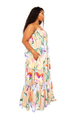 Printed Voluminous Maxi Dress