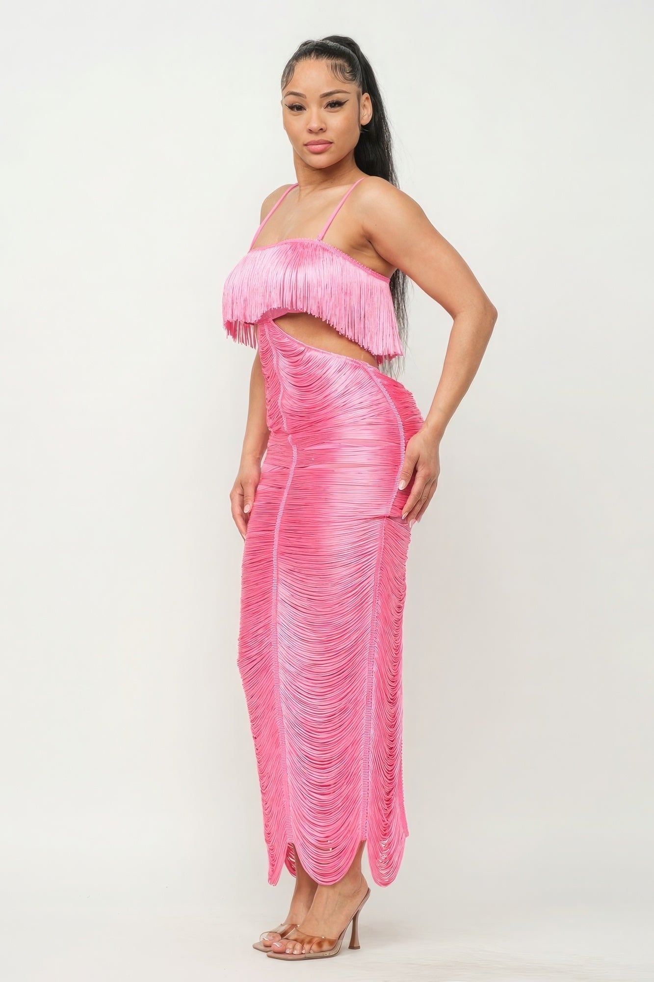 Lux Fringe Maxi Dress