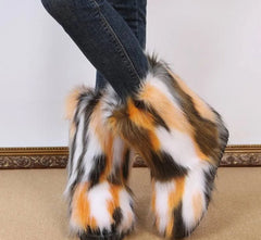 Warm and Furry Faux Snow Boots