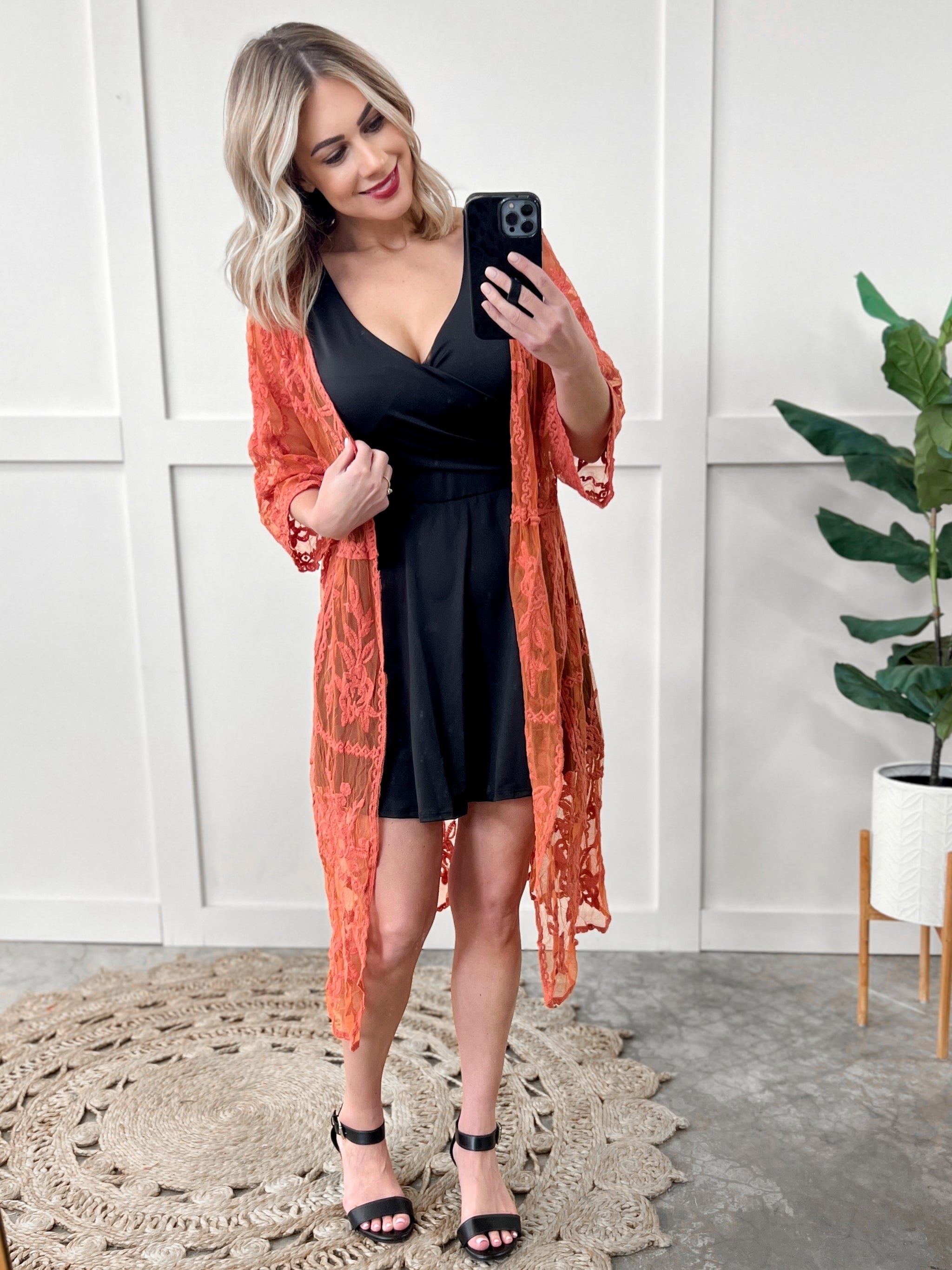 Lace Kimono In Autumnn Sunset