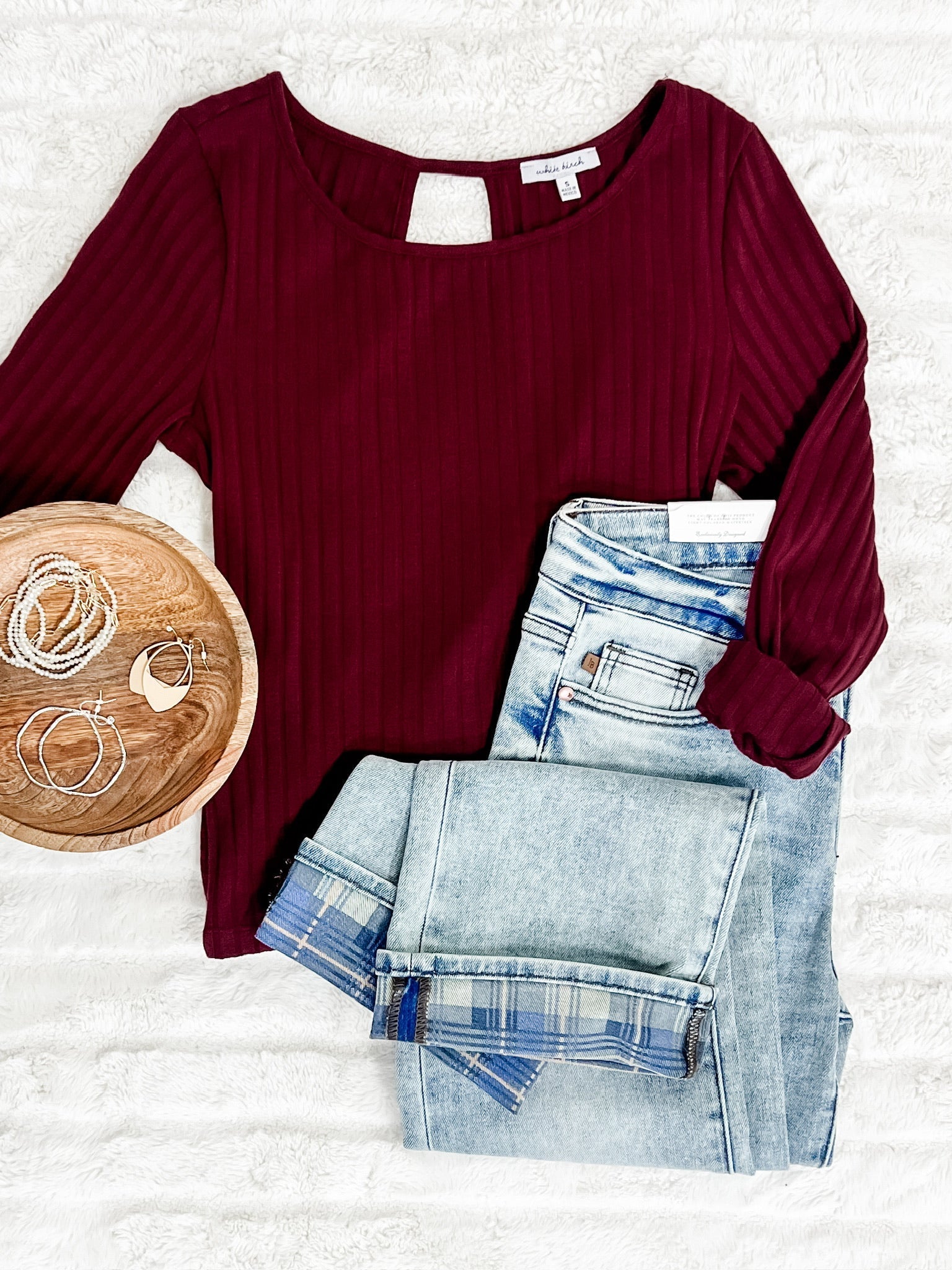 Twist Back Top In Crimson