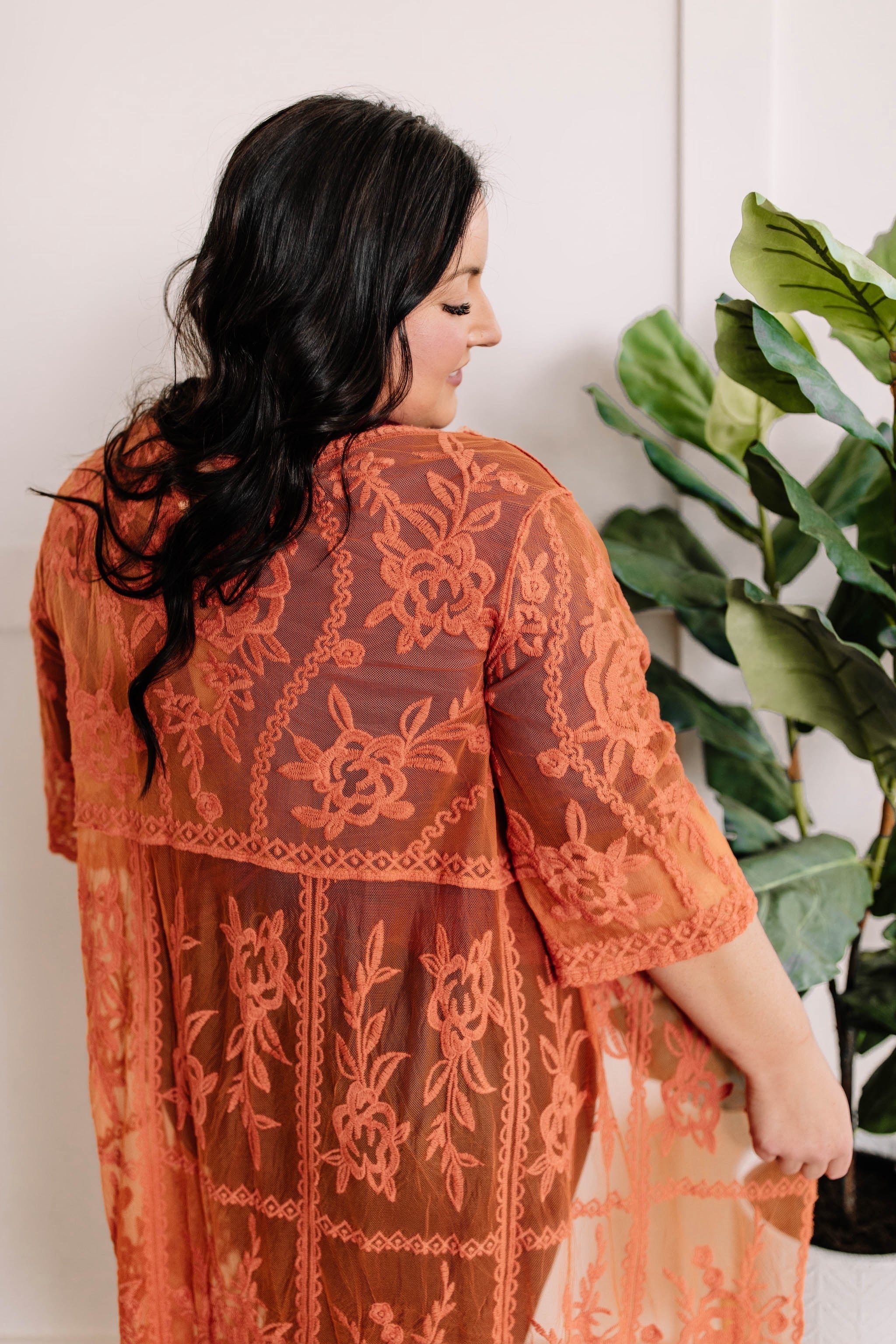 Lace Kimono In Autumnn Sunset