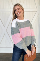 Thankful For You Colorblock Sweater