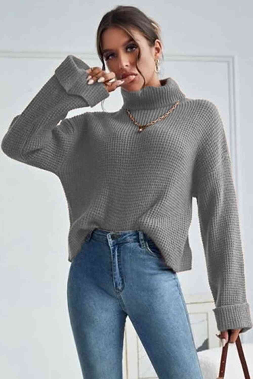 Turtleneck Long Sleeve Sweater