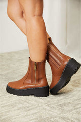 In too Deep Side Zip Platform Boots