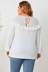 Captivating Ruffled Round Neck Long Sleeve Blouse