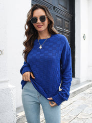 Round Neck Dropped Shoulder Sweater