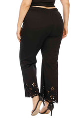 Abbey Plus Size Openwork Detail Pants