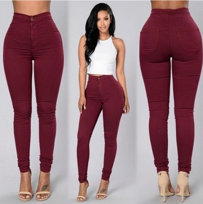 High Waist Stretchy Skinny Pants