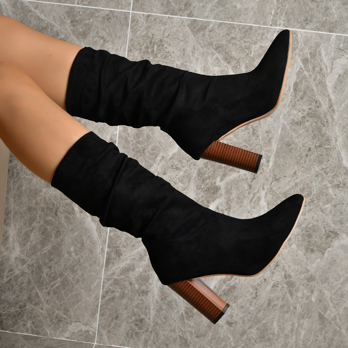 Vicky Mid-calf Suede Boots