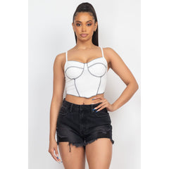 Bustier Sleeveless Ribbed Top