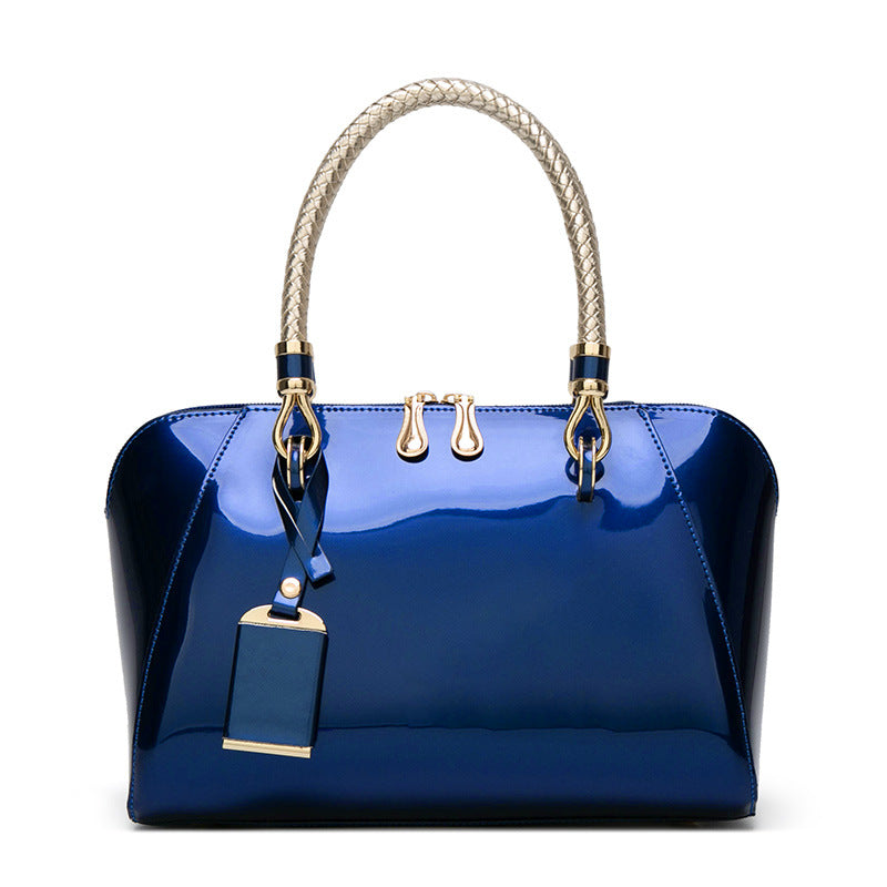 Shiny One-shoulder Diagonal Handbag