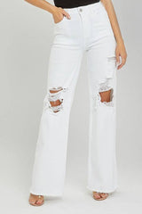 Lily High Rise Distressed Wide Leg Dad Jeans