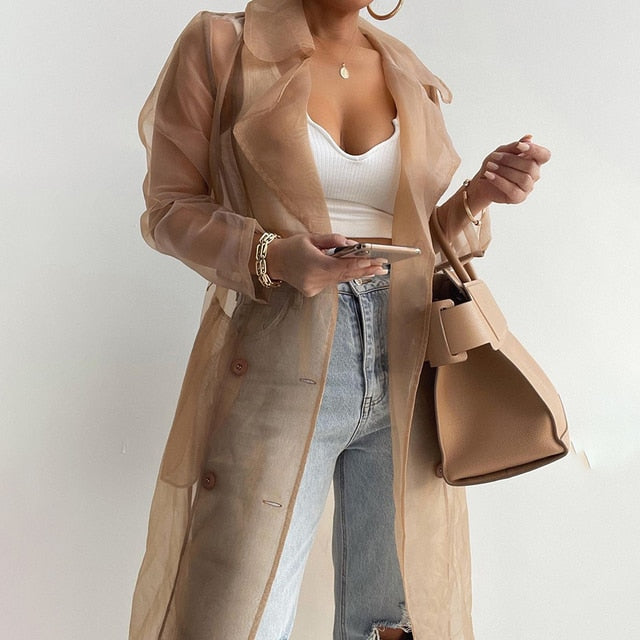 Radiant See Through Mesh Coat