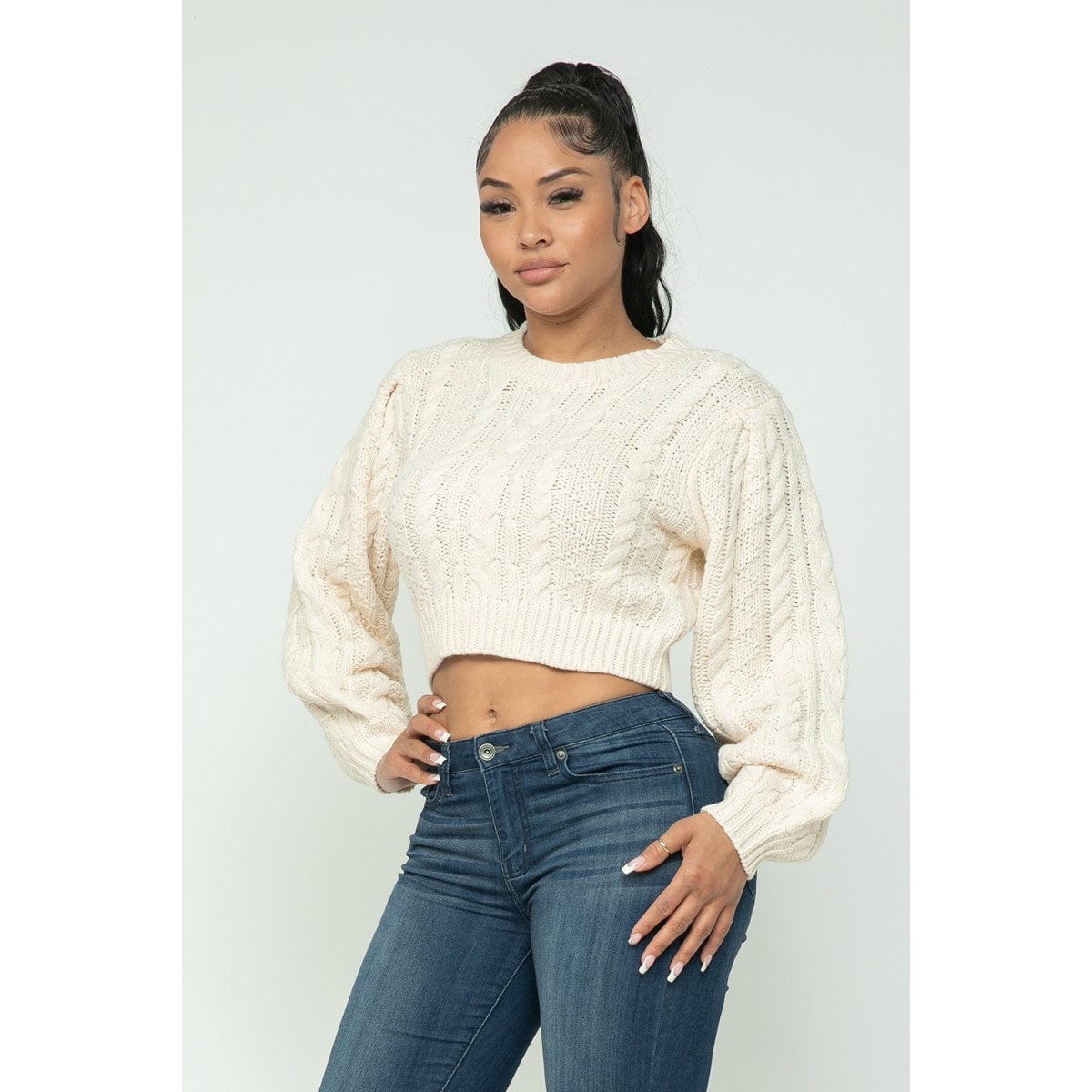 Cable Pullover Top